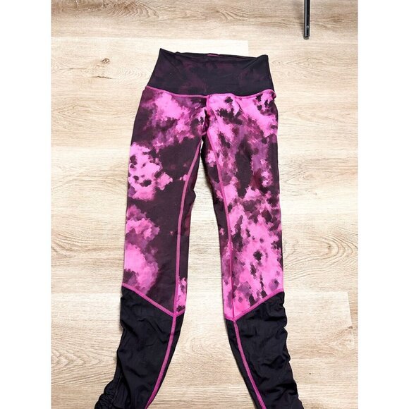 Lululemon Sweaty Endeavor Tie Dye High Rise Mesh Gathered Hem Leggings 8 - Picture 4 of 14